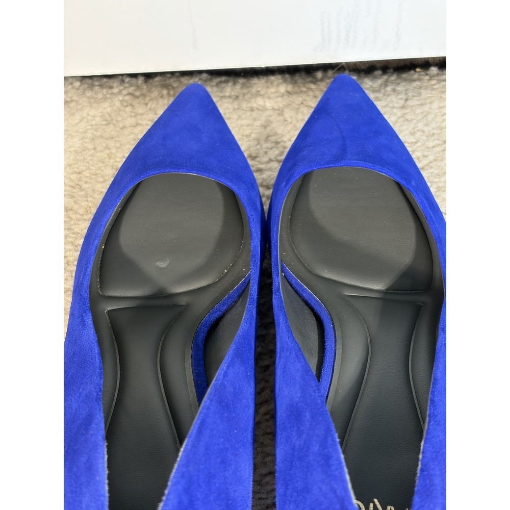 Franco Sarto Cobalt Blue Suede Pointed Toe Flats Leather Size 8.5 - Picture 5 of 10